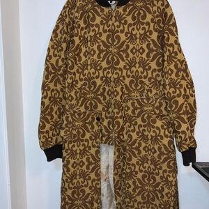 Comme des Garçons Homme Plus AD2013 Damask Long Bomber Coat
